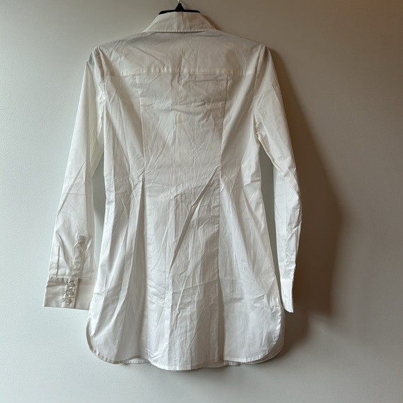 White House Black Market White Button Down Sz 4 - Picture 5 of 6